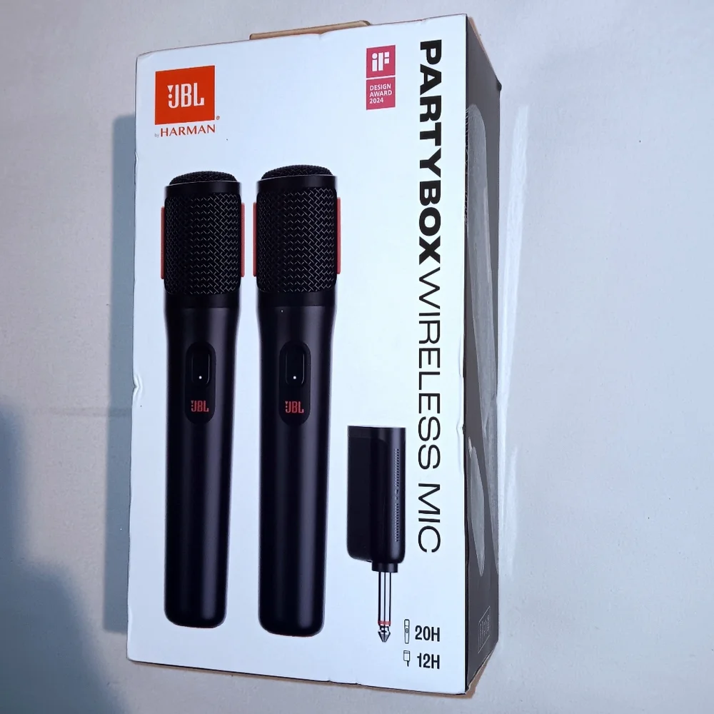 JBL Party Box Wireless Digital Dual Channel Receiver Microphone Set
